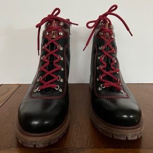 Women’s New Pikolinos Black and Red Moto Boot